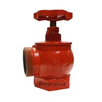 Вентиль пожежний запірний кутовий ДУ-65 під ДППК чавунний