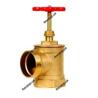 Вентиль пожежний запірний кутовий підсилений ДУ-65 тиск 1.6 МПа під ДППК латунний